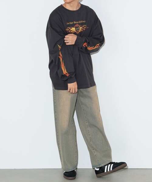 BEAMS HEART（ビームスハート）の「ワイルド プリント ロングスリーブ Tシャツ（Tシャツ/カットソー・メンズ・チャコールグレー/ブラック系その他4・SMALL/MEDIUM/LARGE）」の12枚目の写真