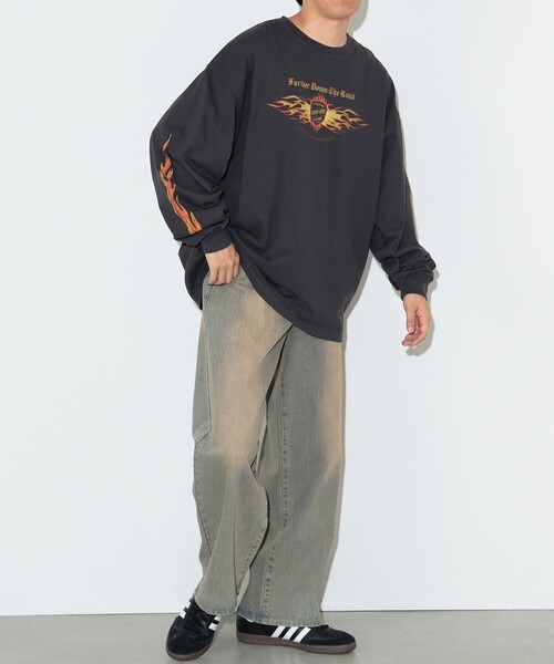 BEAMS HEART（ビームスハート）の「ワイルド プリント ロングスリーブ Tシャツ（Tシャツ/カットソー・メンズ・チャコールグレー/ブラック系その他4・SMALL/MEDIUM/LARGE）」の13枚目の写真