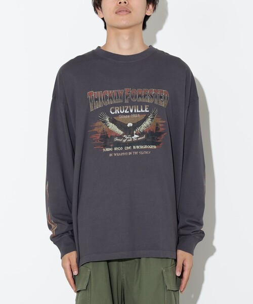 BEAMS HEART（ビームスハート）の「ワイルド プリント ロングスリーブ Tシャツ（Tシャツ/カットソー・メンズ・チャコールグレー/ブラック系その他4・SMALL/MEDIUM/LARGE）」の16枚目の写真