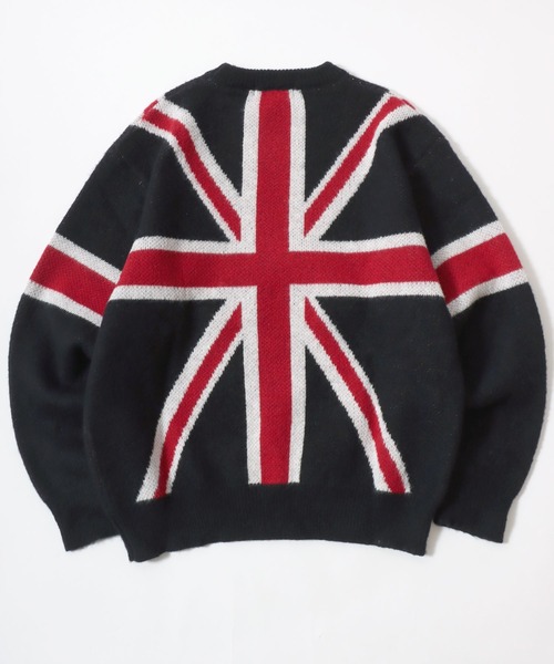 セール】星条旗フラッグ・ユニオンジャック国旗 ジャガード編みニット