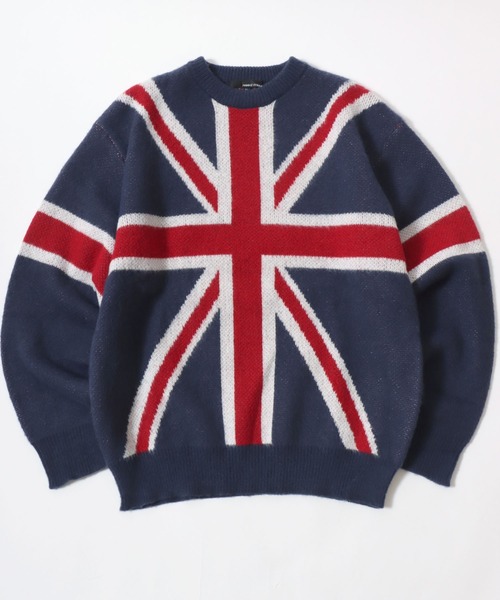 セール】星条旗フラッグ・ユニオンジャック国旗 ジャガード編みニット