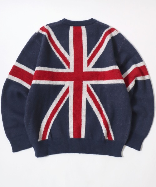 セール】星条旗フラッグ・ユニオンジャック国旗 ジャガード編みニット