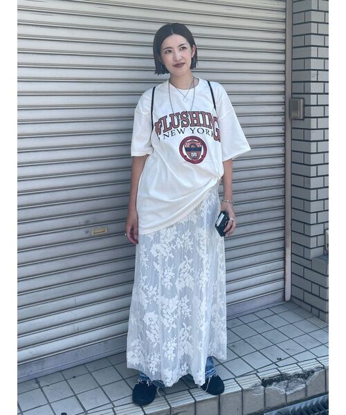 Ungrid（アングリッド）の「レースキャミワンピース（ワンピース・レディース・ブラック/オフホワイト・FREE）」の7枚目の写真