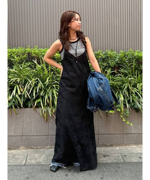 Ungrid（アングリッド）の「レースキャミワンピース（ワンピース・レディース・ブラック/オフホワイト・FREE）」の15枚目の写真