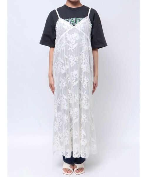 Ungrid（アングリッド）の「レースキャミワンピース（ワンピース・レディース・ブラック/オフホワイト・FREE）」の18枚目の写真