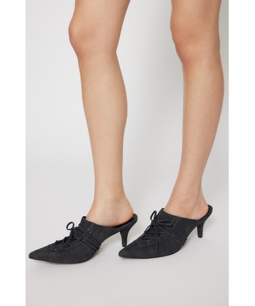 ⭐︎laguagem⭐︎ EYELET LACE UP ミュール LAGUA GEM（ラグアジェム）の「LACEUP MULE（パンプス）」 - WEAR
