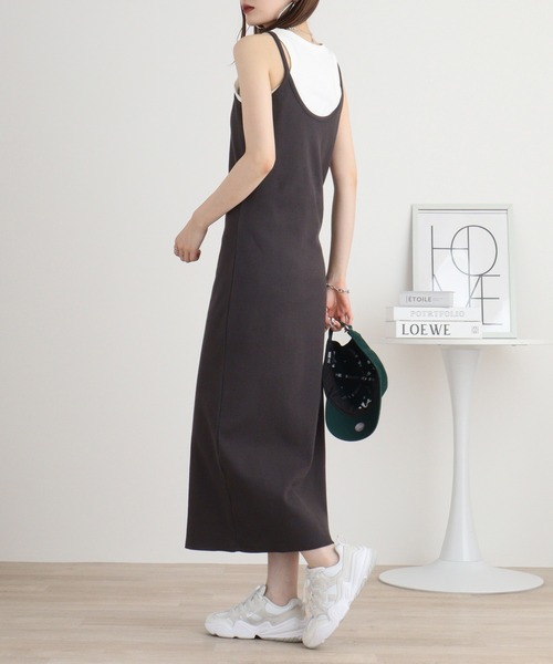 LOVERS‘ LANE45(ラバーズレインフォティファイブ)の「タンクトップ+キャミワンピース(アンサンブル)(アンサンブル・レディース・グレー/チャコール/ブラック・FREE)」の8枚目の写真