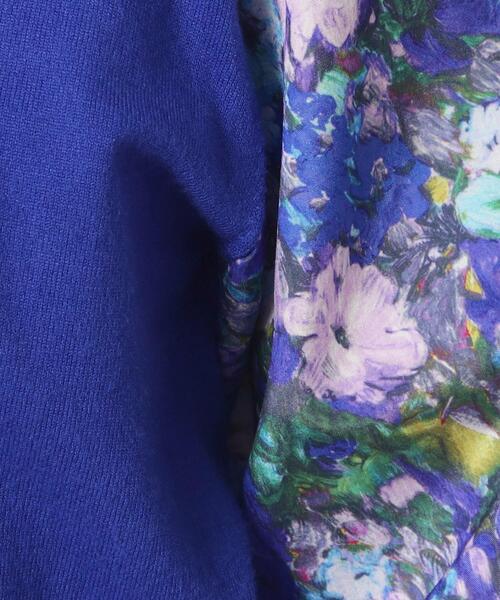 ITS'DEMO(イッツデモ)の「◆【セットアップ可/手洗い可】アート花柄シャンタン袖ニット<ミュルーズモダン(R)>(ニット/セーター・レディース・ダークブラウン系/ピンク系その他/ブルー系・00)」の20枚目の写真