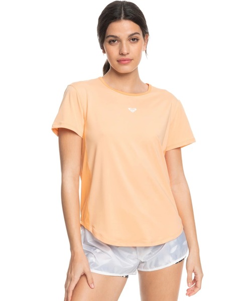 ROXY(ロキシー)の「PURE PURSUIT MESH TE(Tシャツ/カットソー・レディース・オレンジ・SMALL/X-SMALL/MEDIUM)」の1枚目の写真