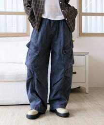 カーゴパンツ（ブルー・ネイビー/青色系）ファッション通販