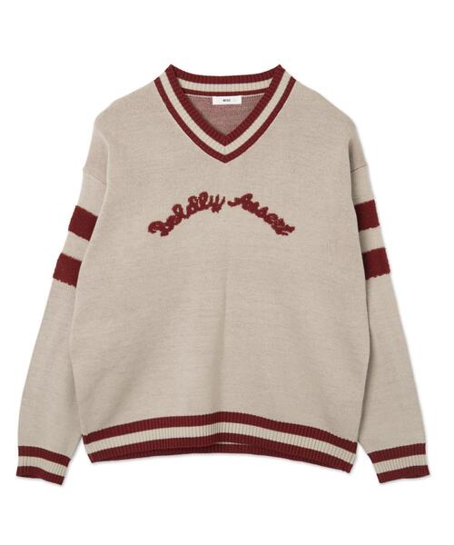 WEGO（ウィゴー）の「WEGO/ラインチルデンニットプルオーバー（ニット/セーター・メンズ・ダークグリーン/オフホワイト・MEDIUM/LARGE）」の11枚目の写真