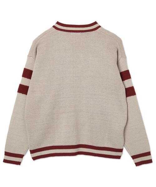 WEGO（ウィゴー）の「WEGO/ラインチルデンニットプルオーバー（ニット/セーター・メンズ・ダークグリーン/オフホワイト・MEDIUM/LARGE）」の12枚目の写真