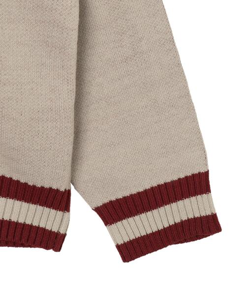 WEGO（ウィゴー）の「WEGO/ラインチルデンニットプルオーバー（ニット/セーター・メンズ・ダークグリーン/オフホワイト・MEDIUM/LARGE）」の15枚目の写真