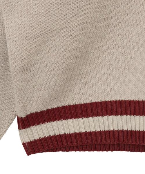 WEGO（ウィゴー）の「WEGO/ラインチルデンニットプルオーバー（ニット/セーター・メンズ・ダークグリーン/オフホワイト・MEDIUM/LARGE）」の16枚目の写真