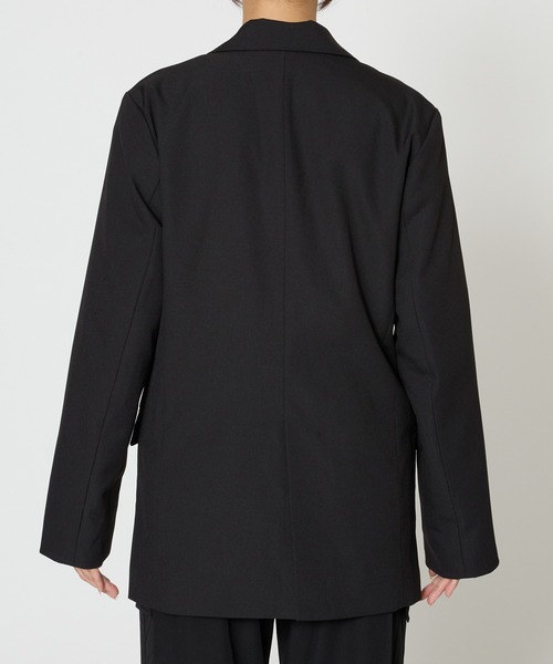 saloon（サルーン）の「SALOON(サルーン)/ シングルセミロングジャケット【手洗い可】セットアップ可（テーラードジャケット・レディース・グレー/ブラック・SMALL/MEDIUM）」の20枚目の写真