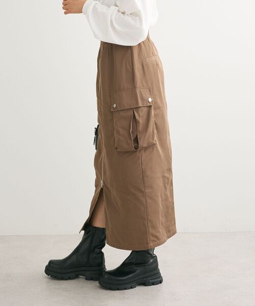 Sugar spoon（シュガースプーン）の「・SUGAR　SPOON　ミリタリーIラインスカート（スカート・レディース・ブラック/カーキ/ボルドー/ブラウン・FREE）」の9枚目の写真