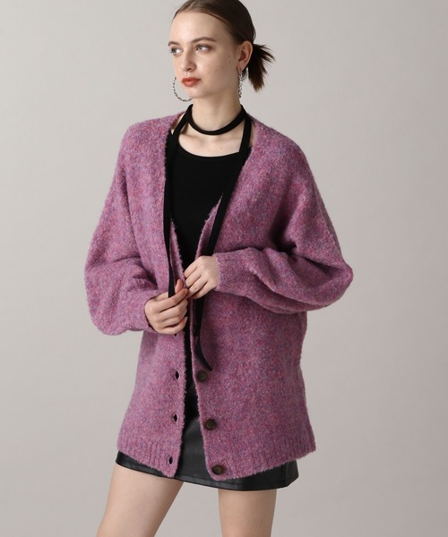 FOREVER 21（フォーエバー トゥエンティーワン）の「【2024FW】ミックスカラーブークレカーディガン（カーディガン/ボレロ・レディース・ピンク/ナチュラル/グレー/イエロー/ブルー・FREE）」の13枚目の写真