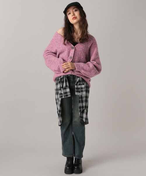 セール】【2024FW】ミックスカラーブークレカーディガン（カーディガン