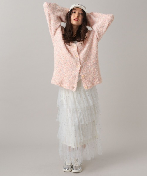 セール】【2024FW】ミックスカラーブークレカーディガン（カーディガン