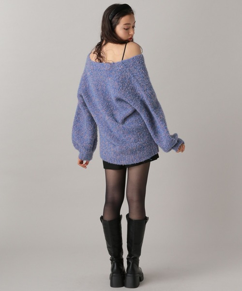 セール】【2024FW】ミックスカラーブークレカーディガン（カーディガン