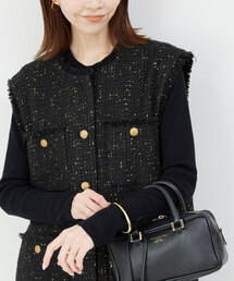 ツイードフリンジベスト