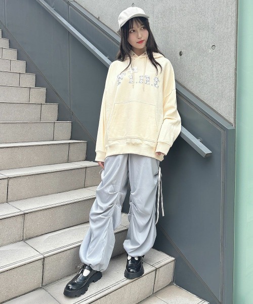 F i.n.t（フィント）の「フラワーFi.n.t発泡プリントパーカー/fint（パーカー・レディース・グリーン/アイボリー・FREE）」の14枚目の写真