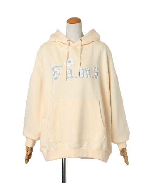 F i.n.t（フィント）の「フラワーFi.n.t発泡プリントパーカー/fint（パーカー・レディース・グリーン/アイボリー・FREE）」の7枚目の写真