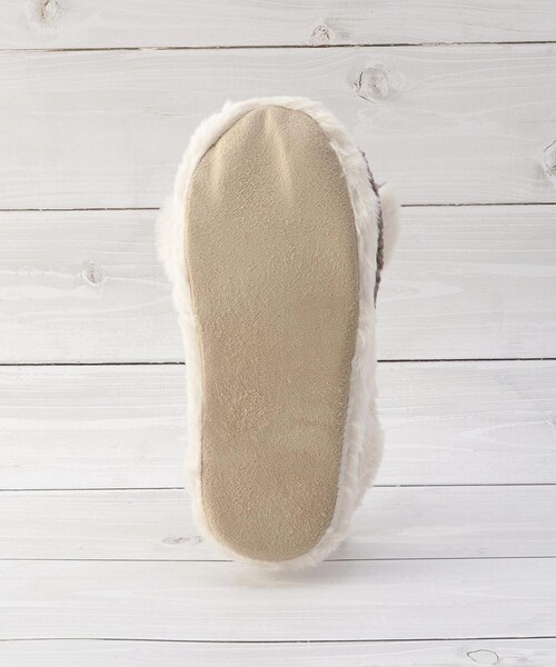 one'sterrace（ワンズテラス）の「【あったか】イヌ スリッパ ブチ（ルームシューズ/スリッパ・レディース・ベージュ系8・99）」の4枚目の写真