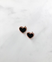 TIMELESS&THREE（タイムレスアンドスリー）の「ハートスタッズブロンズベースピアス（ピアス（両耳用））」