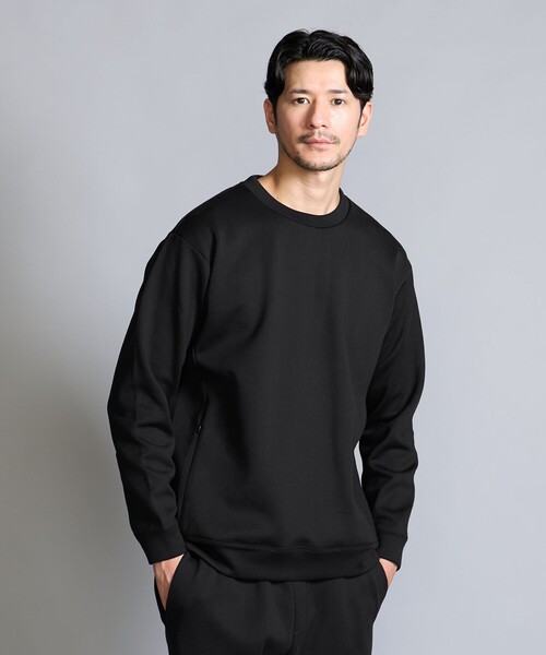 BEAUTY&YOUTH UNITED ARROWS（ビューティーアンドユースユナイテッドアローズ）の「【WEB限定 WARDROBE SMART】ダンボールニット クルーネック スウェット/セットアップ対応（スウェット・メンズ・ブラック/ダークグレー・S/M/L/XL）」の9枚目の写真