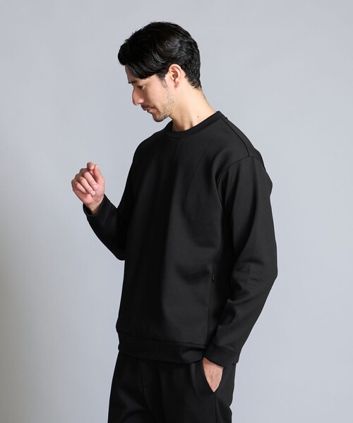 BEAUTY&YOUTH UNITED ARROWS（ビューティーアンドユースユナイテッドアローズ）の「【WEB限定 WARDROBE SMART】ダンボールニット クルーネック スウェット/セットアップ対応（スウェット・メンズ・ブラック/ダークグレー・S/M/L/XL）」の10枚目の写真