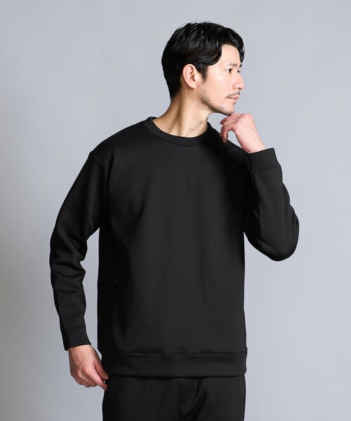 BEAUTY&YOUTH UNITED ARROWS（ビューティーアンドユースユナイテッドアローズ）の「【WEB限定 WARDROBE SMART】ダンボールニット クルーネック スウェット/セットアップ対応（スウェット・メンズ・ブラック/ダークグレー・S/M/L/XL）」の11枚目の写真
