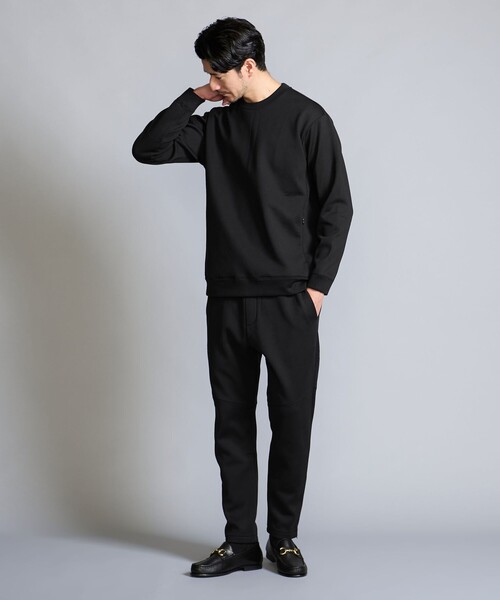 BEAUTY&YOUTH UNITED ARROWS（ビューティーアンドユースユナイテッドアローズ）の「【WEB限定 WARDROBE SMART】ダンボールニット クルーネック スウェット/セットアップ対応（スウェット・メンズ・ブラック/ダークグレー・S/M/L/XL）」の13枚目の写真