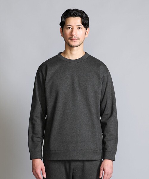 BEAUTY&YOUTH UNITED ARROWS（ビューティーアンドユースユナイテッドアローズ）の「【WEB限定 WARDROBE SMART】ダンボールニット クルーネック スウェット/セットアップ対応（スウェット・メンズ・ブラック/ダークグレー・S/M/L/XL）」の14枚目の写真