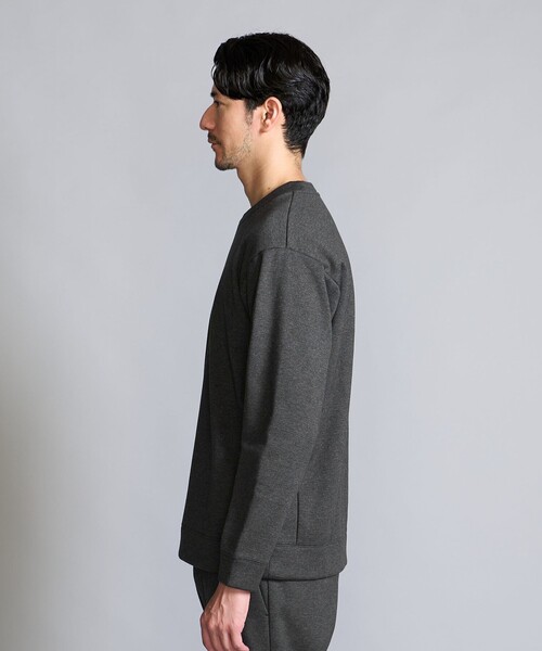 BEAUTY&YOUTH UNITED ARROWS（ビューティーアンドユースユナイテッドアローズ）の「【WEB限定 WARDROBE SMART】ダンボールニット クルーネック スウェット/セットアップ対応（スウェット・メンズ・ブラック/ダークグレー・S/M/L/XL）」の15枚目の写真