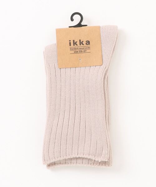 ikka（イッカ）の「リブソックス（ソックス/靴下・メンズ・ホワイト/ネイビー/ベージュ/ダークグリーン/ブラック・FREE）」の3枚目の写真