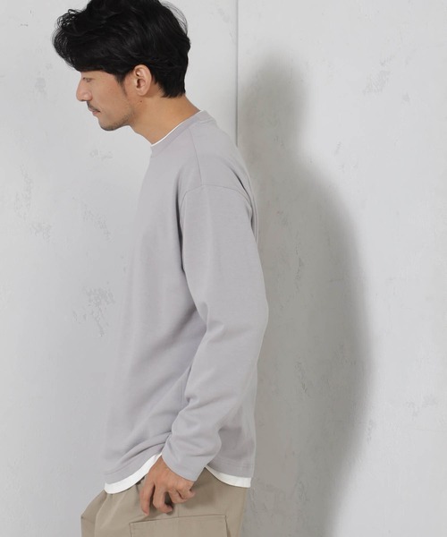 FOUND GOOD(ファウンドグッド)の「クッションレイヤードロンT(Tシャツ/カットソー・メンズ・ブラック/グレー系/ベージュ・S/M/L/XL)」の9枚目の写真
