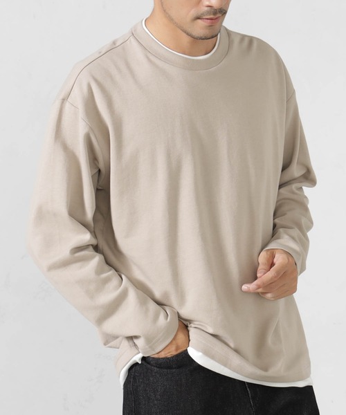 FOUND GOOD(ファウンドグッド)の「クッションレイヤードロンT(Tシャツ/カットソー・メンズ・ブラック/グレー系/ベージュ・S/M/L/XL)」の13枚目の写真