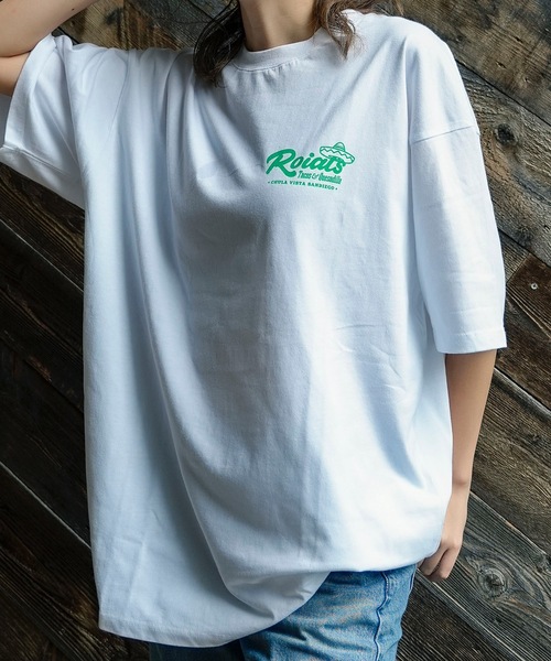 roial(ロイアル)の「DESIGN TEE/ROIAL(ロイアル)無地ワンポイント タコスバックプリント 半袖シャツ(Tシャツ/カットソー・メンズ・チャコールグレー/ホワイト・LARGE)」の7枚目の写真