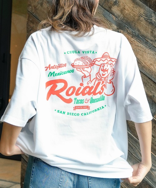 roial(ロイアル)の「DESIGN TEE/ROIAL(ロイアル)無地ワンポイント タコスバックプリント 半袖シャツ(Tシャツ/カットソー・メンズ・チャコールグレー/ホワイト・LARGE)」の8枚目の写真