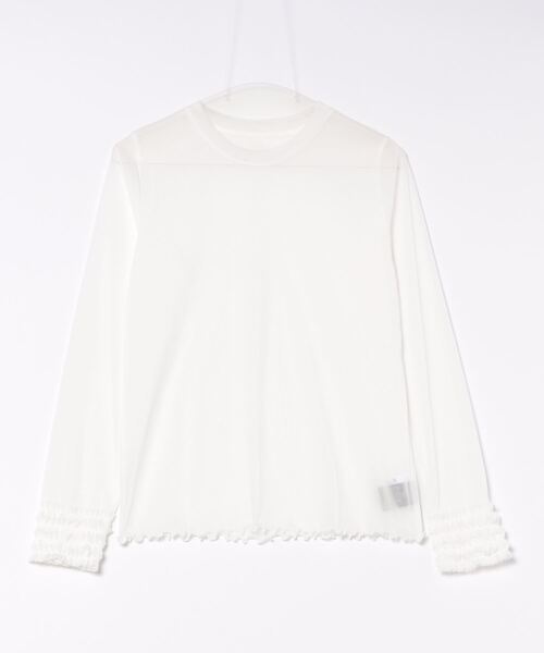 H.A.K(ハク)の「パワーチュール袖フリルプルオーバー(Tシャツ/カットソー・レディース・ブラック/ホワイト/ブラウン/ブルー・FREE)」の3枚目の写真