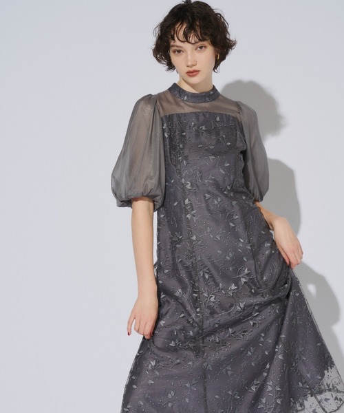 セール】オーガンジースリーブドレス / organdy sleeve dress（ドレス