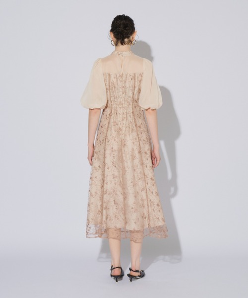セール】オーガンジースリーブドレス / organdy sleeve dress（ドレス