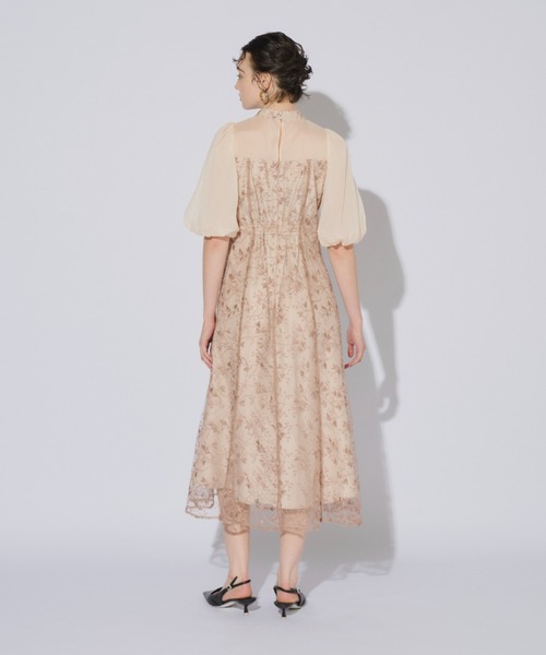 セール】オーガンジースリーブドレス / organdy sleeve dress（ドレス