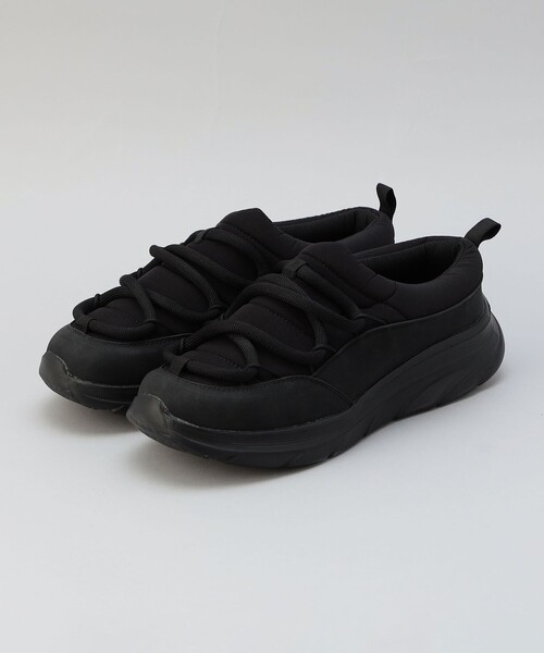 coen（コーエン）の「【C.Mt】撥水キルトモックシューズ（メンズ）（スリッポン・メンズ・ブラック/オフホワイト・S/M/L）」の2枚目の写真