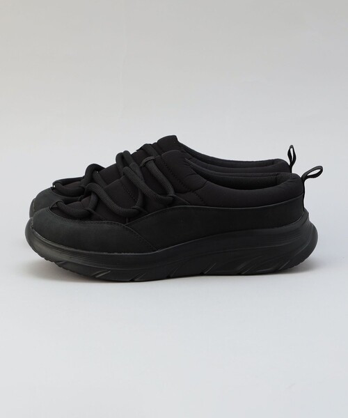 coen（コーエン）の「【C.Mt】撥水キルトモックシューズ（メンズ）（スリッポン・メンズ・ブラック/オフホワイト・S/M/L）」の4枚目の写真