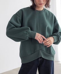 裏起毛裾タックプルオーバー