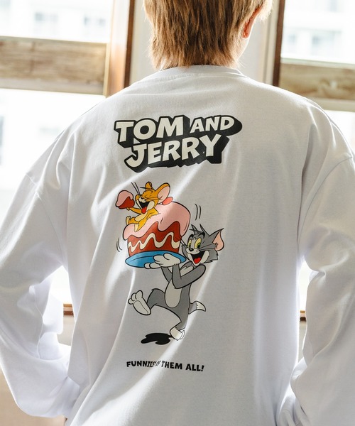 Tom&Jerry(トムアンドジェリー)の「【TOM&JERRY】別注プリント 長袖Tシャツ(Tシャツ/カットソー・メンズ・ブラック/グレー/ブルー/ホワイト/ホワイト系/ホワイト系1/ホワイト系2/ブラック系/ブラック系1/ブラック系2/グレー系/グレー系1/グレー系2/カーキ系2/ブルー系/パープル系1・X-LARGE/SMALL/MEDIUM/LARGE)」の3枚目の写真