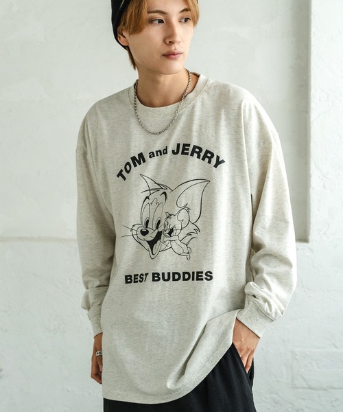 Tom&Jerry(トムアンドジェリー)の「【TOM&JERRY】別注プリント 長袖Tシャツ(Tシャツ/カットソー・メンズ・ブラック/グレー/ブルー/ホワイト/ホワイト系/ホワイト系1/ホワイト系2/ブラック系/ブラック系1/ブラック系2/グレー系/グレー系1/グレー系2/カーキ系2/ブルー系/パープル系1・X-LARGE/SMALL/MEDIUM/LARGE)」の10枚目の写真
