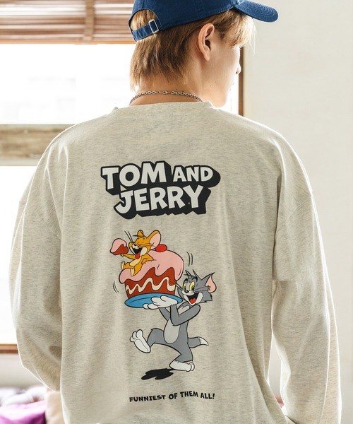 Tom&Jerry(トムアンドジェリー)の「【TOM&JERRY】別注プリント 長袖Tシャツ(Tシャツ/カットソー・メンズ・ブラック/グレー/ブルー/ホワイト/ホワイト系/ホワイト系1/ホワイト系2/ブラック系/ブラック系1/ブラック系2/グレー系/グレー系1/グレー系2/カーキ系2/ブルー系/パープル系1・X-LARGE/SMALL/MEDIUM/LARGE)」の11枚目の写真
